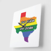 Onze staat van onze trots | Texas Vierkante Klok (Hoek)