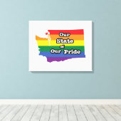 Onze staat van onze trots | Washington Canvas Afdruk (Insitu (Houten vloer))