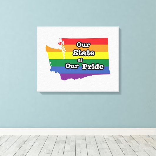 Onze staat van onze trots | Washington Canvas Afdruk (Insitu (Houten vloer))