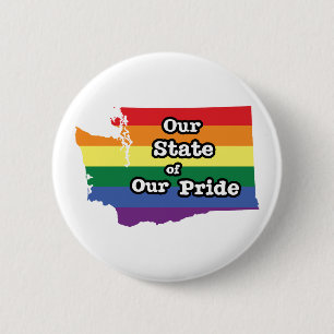 Onze staat van onze trots   Washington Ronde Button 5,7 Cm