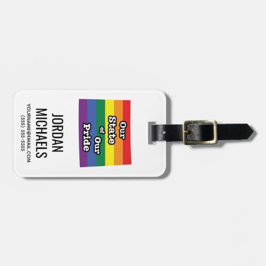 Onze staat van onze trots | Wyoming Bagagelabel (Voorkant horizontaal)