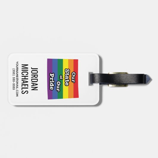 Onze staat van onze trots | Wyoming Bagagelabel (Achterkant horizontaal)