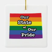 Onze staat van onze trots | Wyoming Keramisch Ornament (Achterkant)