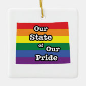 Onze staat van onze trots | Wyoming Keramisch Ornament (Voorkant)