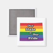 Onze staat van onze trots | Wyoming Magneet (Voorkant / Achterkant)