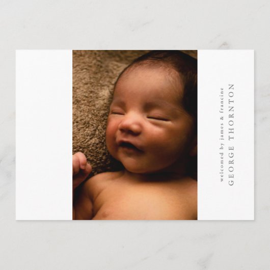 Onze ster baby fotocollage geboorte aankondiging (Achterkant)