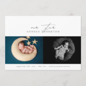 Onze ster baby fotocollage geboorte aankondiging (Voorkant)