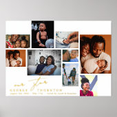 Onze ster | Nieuwe BAby Birth Editable Multi GOLD Folie Afdrukken (Voorkant)