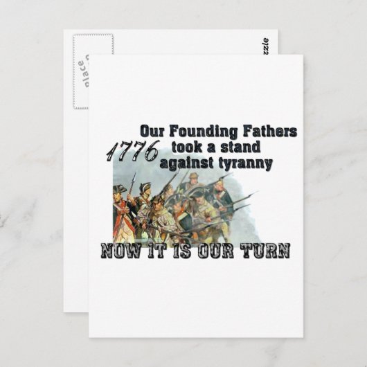 Onze stichtende vaders tegen tirannie briefkaart (Voorkant / Achterkant)