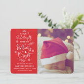 Onze stille nachtingen draaien om een mooie en hel feestdagenkaart (Staand voorkant)