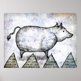 Onze Stoic Pig Poster Wall Art