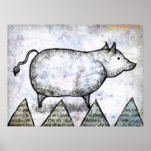 Onze Stoic Pig Poster Wall Art
