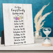 Onze Story Family Timeline Plaque Keepsake Fotoplaat (Zijkant)