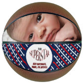 Onze superster rood, wit en blauw basketbal (Voorkant)