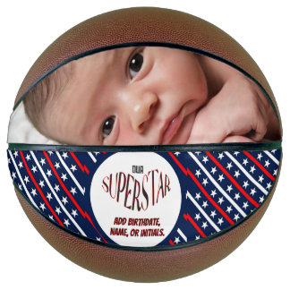 Onze superster rood, wit en blauw basketbal