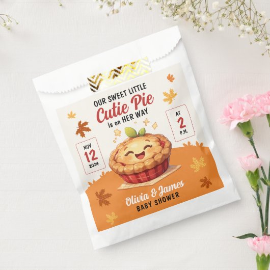 Onze Sweet Little Cutie Pie Herfst Baby shower Bedankzakje (Gezegeld)