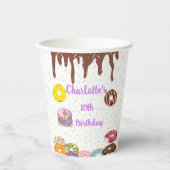 Onze Sweet One" Donut Verjaardagsfeestje Papieren Bekers (Voorkant)