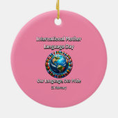 Onze taal, onze trots. Dag van de moedertaal. Keramisch Ornament (Achterkant)