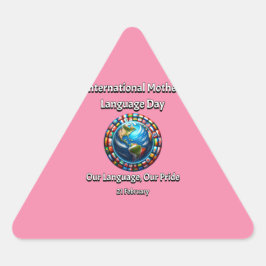 Onze taal, onze trots. Dag van de moedertaal. Sticker