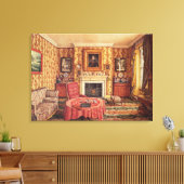 Onze tekende kamer in York Canvas Afdruk (Insitu (Woonkamer))