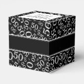 Onze tekst: 50e verjaardag Random Number Black/Whi Bedankdoosjes (Achterkant)
