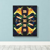 Onze thuisLily Flower Abstract Canvas Afdruk (Insitu (Houten vloer))