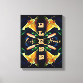 Onze thuisLily Flower Abstract Canvas Afdruk