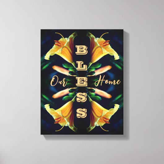 Onze thuisLily Flower Abstract Canvas Afdruk (Voorkant)