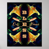Onze thuisLily Flower Abstract Poster (Voorkant)