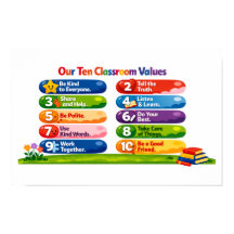 Onze Tien Klaswaarden - 11x17 Liggend Poster