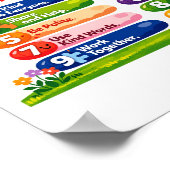 Onze Tien Klaswaarden – 8.5×11 Liggend Poster (Hoek)