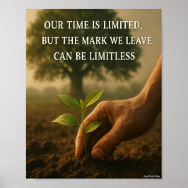 Onze tijd en het merk dat we verlaten poster