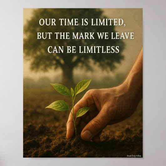 Onze tijd en het merk dat we verlaten poster (Voorkant)