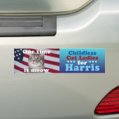 Onze tijd is miauw - Cat Ladies voor Harris Bumpersticker (Op auto)