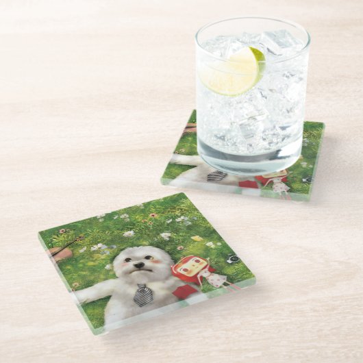 Onze Tijden Glazen Onderzetter (Schuin)