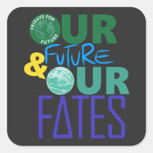 ONZE TOEKOMST & ONS LOT VIERKANTE STICKER
