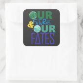 ONZE TOEKOMST & ONS LOT VIERKANTE STICKER (Tas)