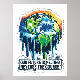 Onze Toekomst Smelt | Bewustwording van de Opwarmi Poster