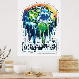 Onze Toekomst Smelt | Bewustwording van de Opwarmi Poster