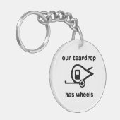 onze trappen hebben wielen sleutelhanger (Voorkant Links)