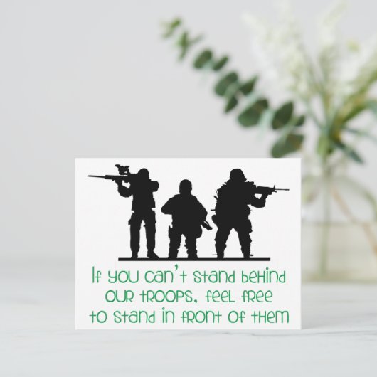 Onze troepen briefkaart (Staand voorkant)