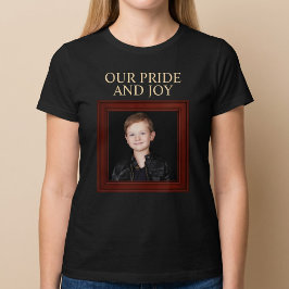 Onze trots en vreugde gepersonaliseerde kinderfoto t-shirt