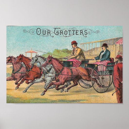Onze Trotters  paardenraces Poster (Voorkant)