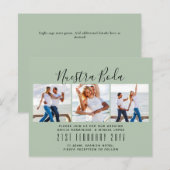 Onze Trouw Foto Collage Trouw UITNODIGING (Voorkant / Achterkant)