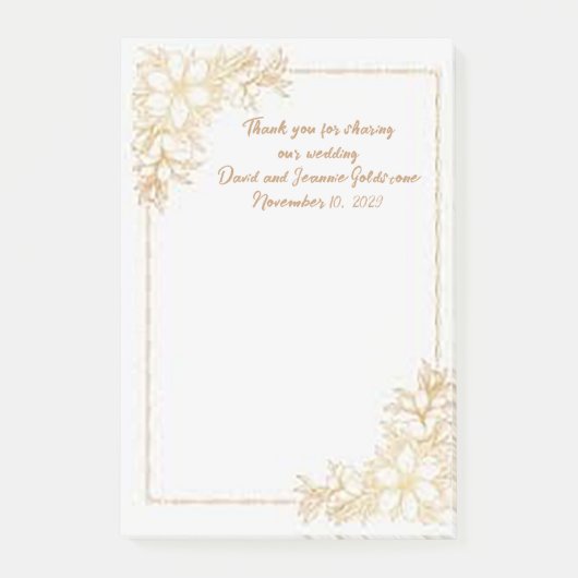 Onze trouw Post-It notities als trouwcadeautjes de Post-it® Notes (Voorkant)