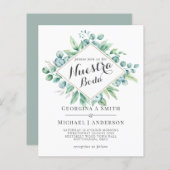 Onze Trouw Uitnodiging - Eucalyptus Modern (Voorkant / Achterkant)