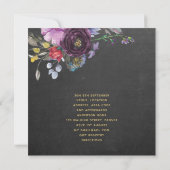 Onze Trouw Uitnodiging - FOTO Huwelijk Paars 2 (Achterkant)