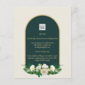 ONZE TROUWDAAG Groene Gouden Witte Rozen Winter UI Flyer (Achterkant)