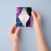 Onze Trouwdag AGATE Goud Spaanse Trouw Uitnodiging Flyer (Hand)