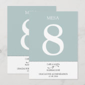 ONZE TROUWdag Bewerkbaar Spaans Tafelnummer (Voorkant / Achterkant)